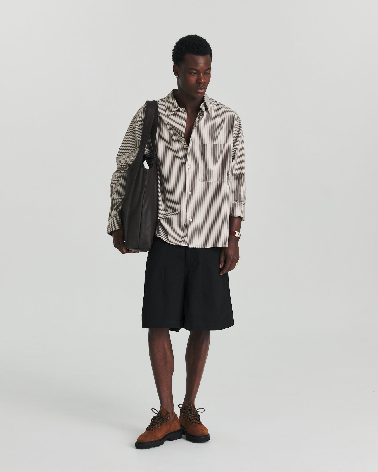 CBD Shirt - Brown Stripe