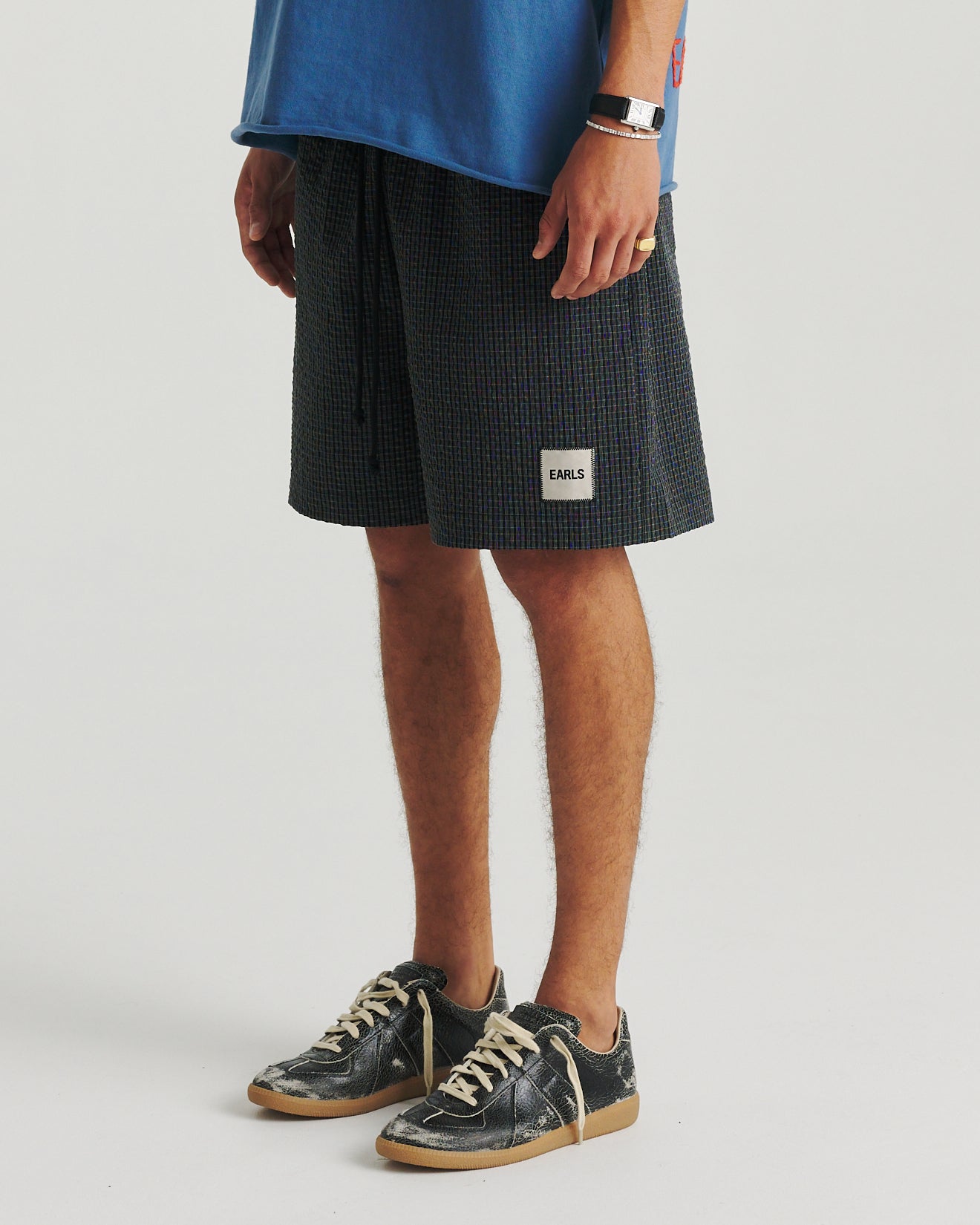 Seersucker Swim Short - Navy