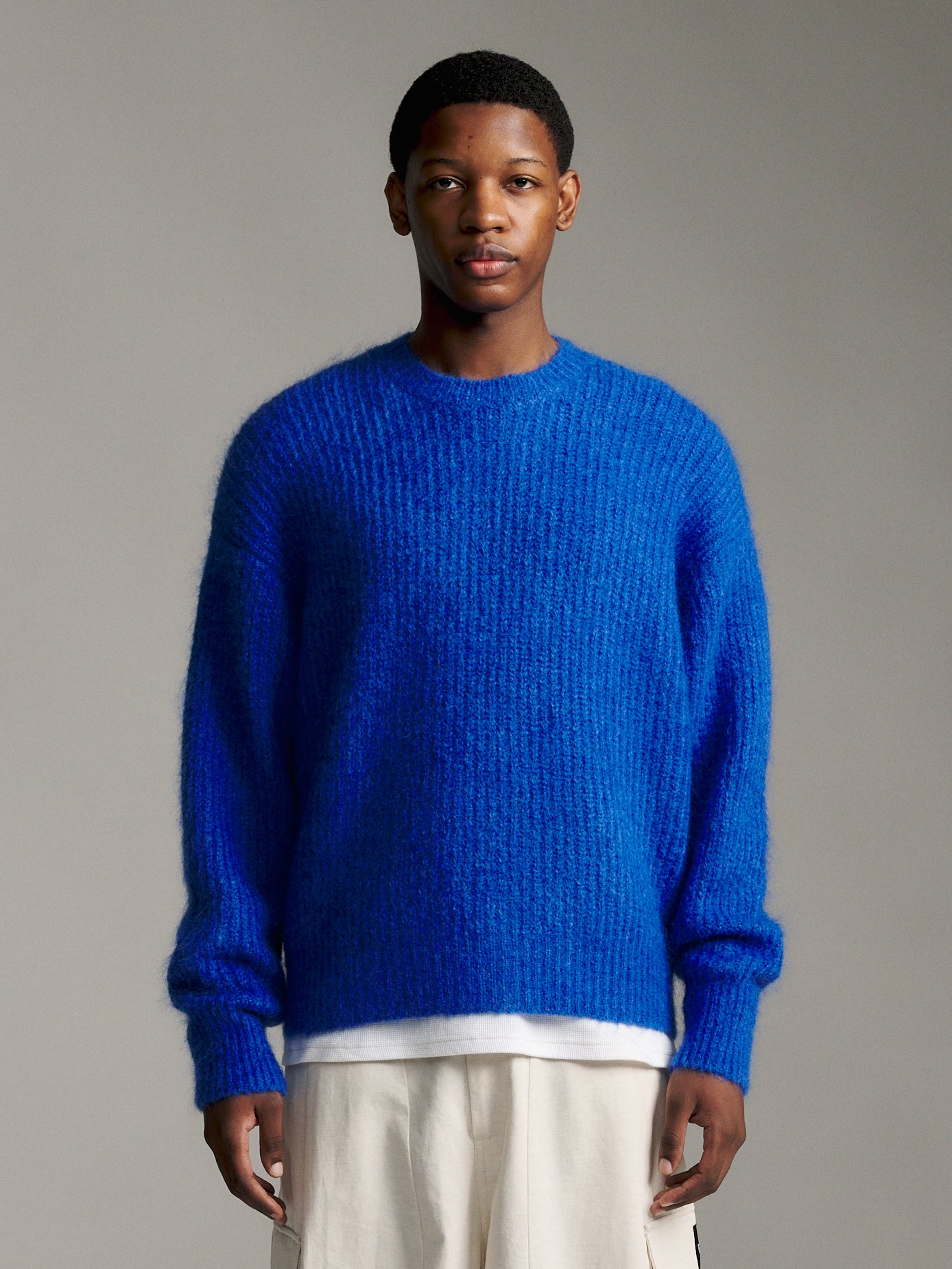 Solid Mohair Knit - Cobalt