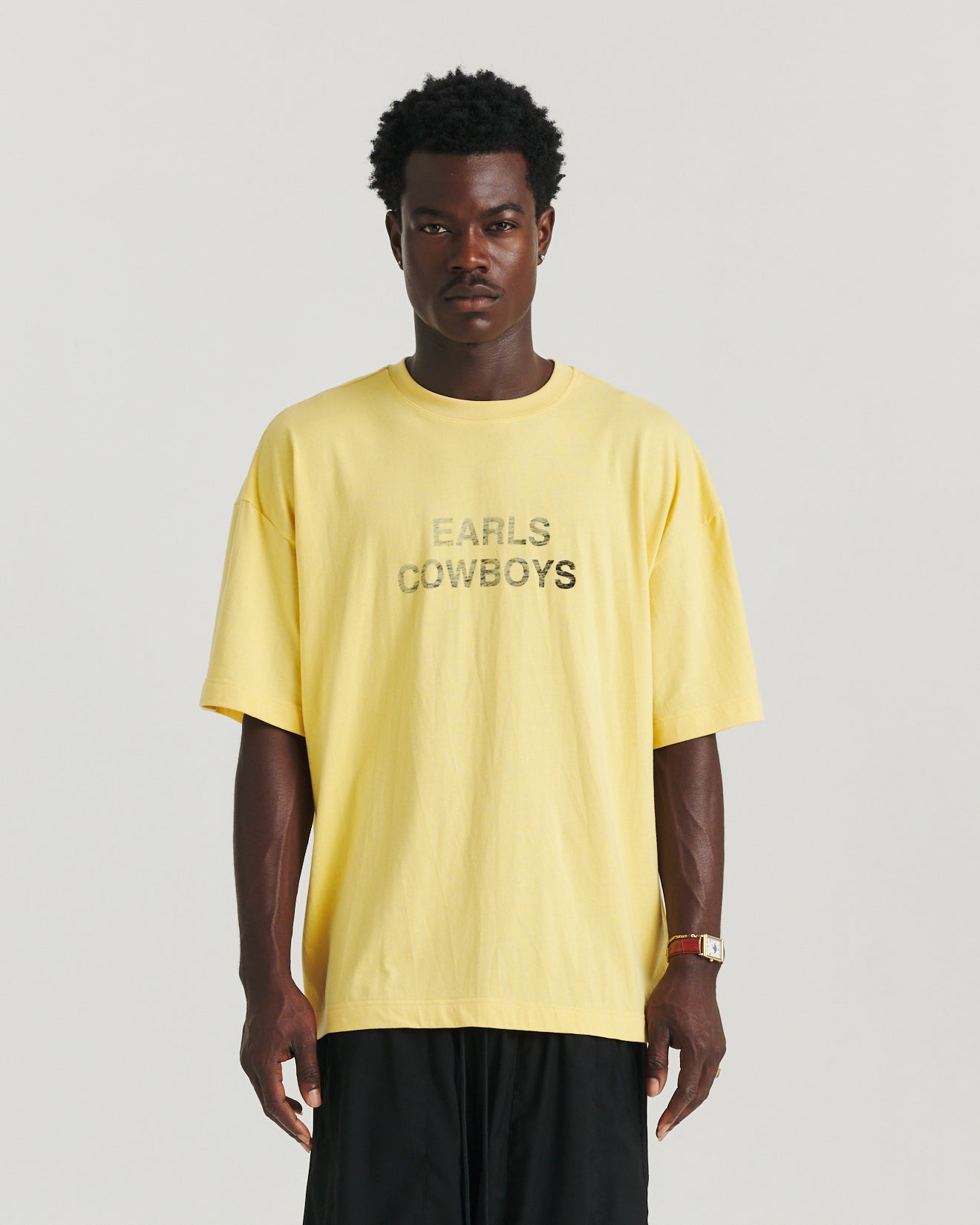 Cowboys Tee - Pale Yellow