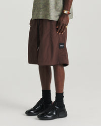 Nylon Relax Short - Brown