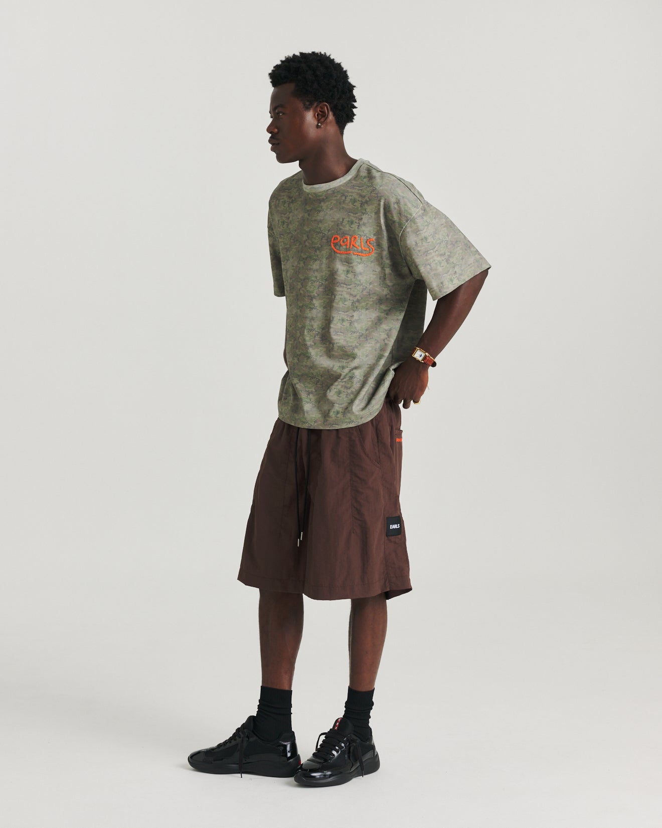 Nylon Relax Short - Brown