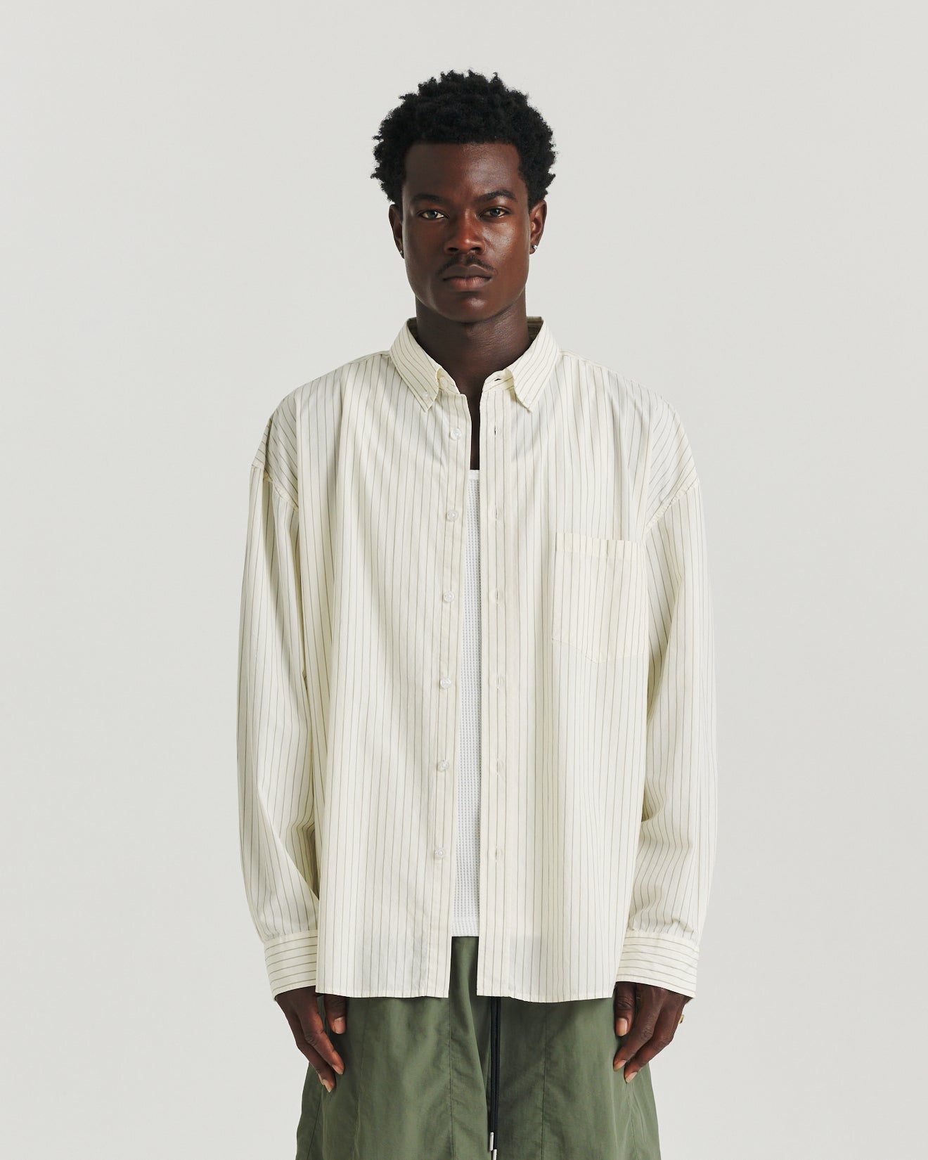 Thread Shirt - Olive Stripe