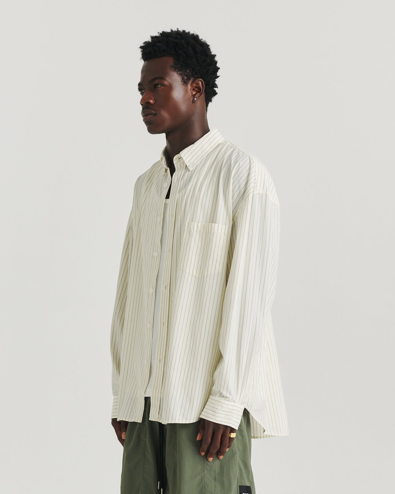 Thread Shirt - Olive Stripe