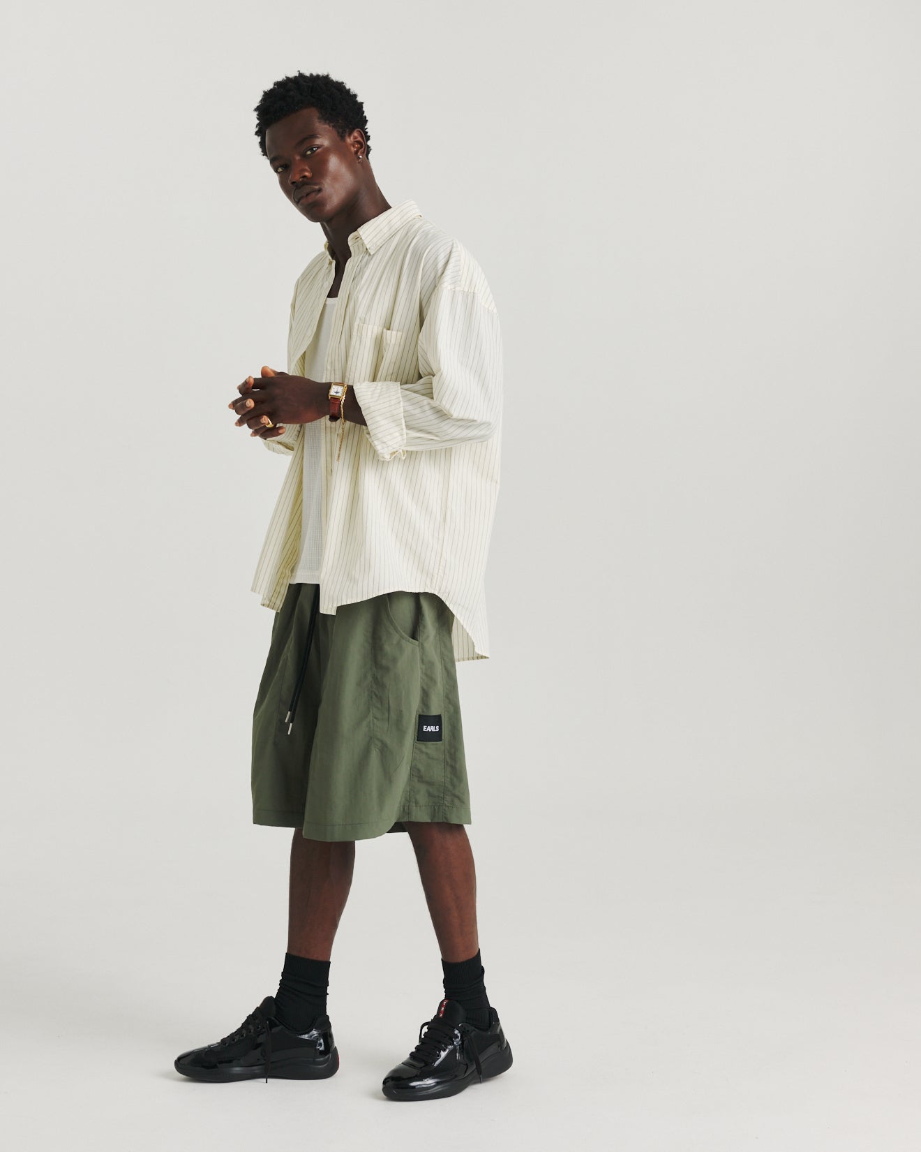 Nylon Relax Short - Khaki