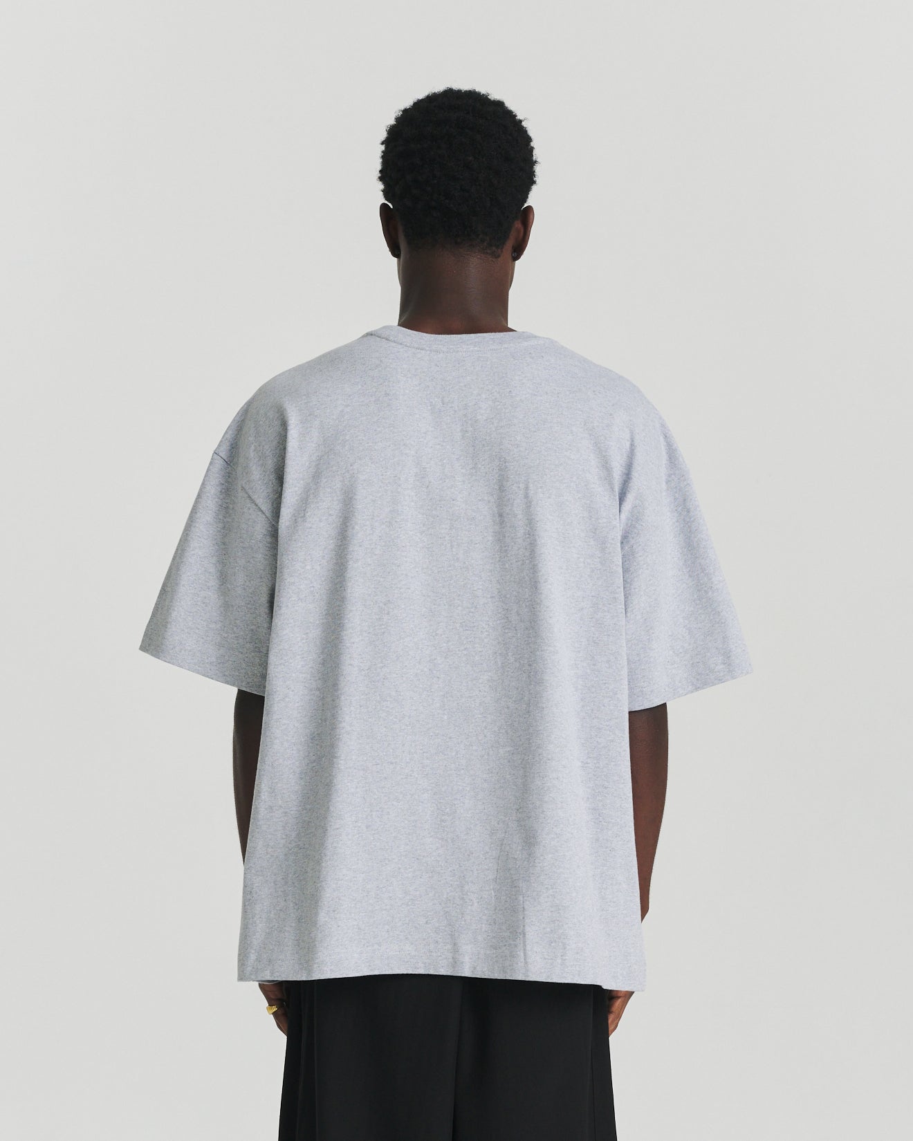 Thick Stitch Tee - Grey Marle