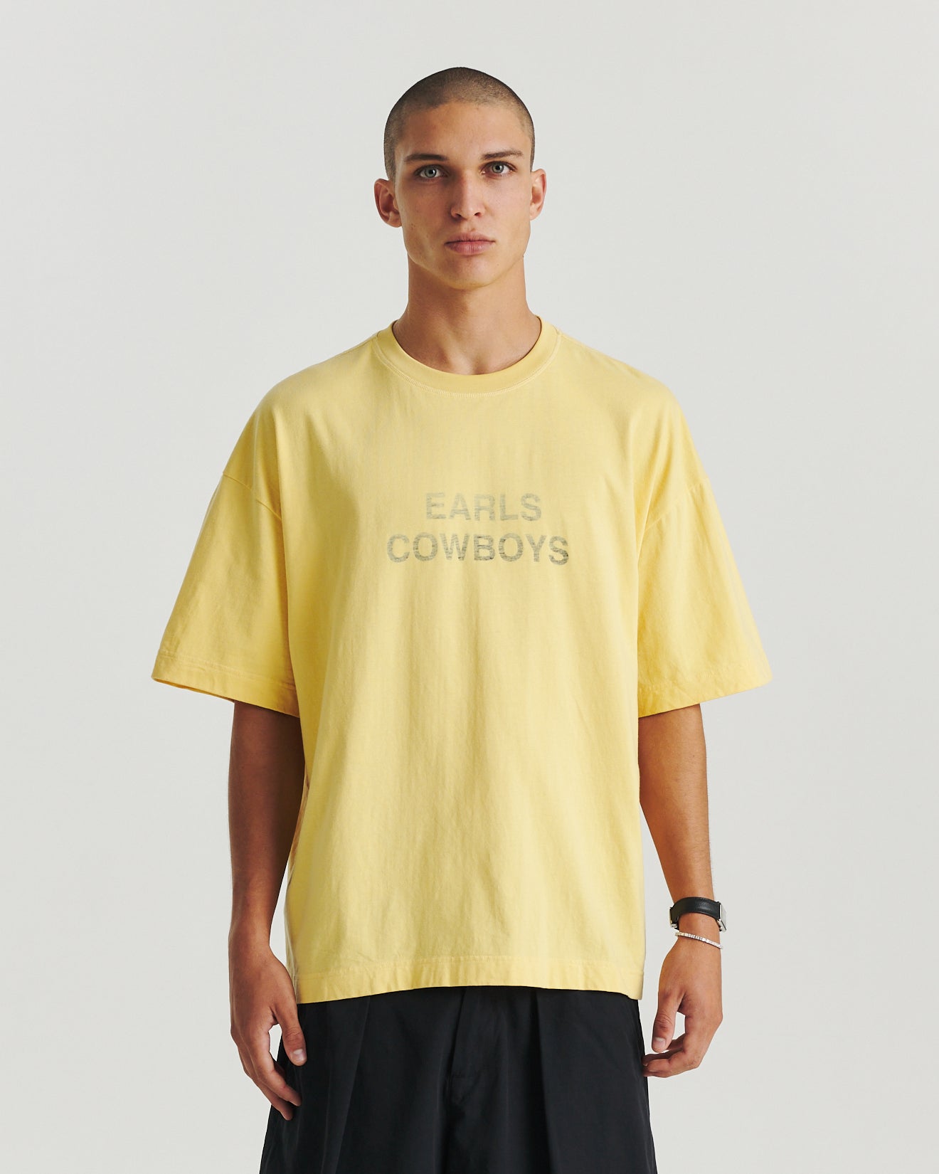 Cowboys Tee - Pale Yellow