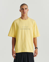 Cowboys Tee - Pale Yellow