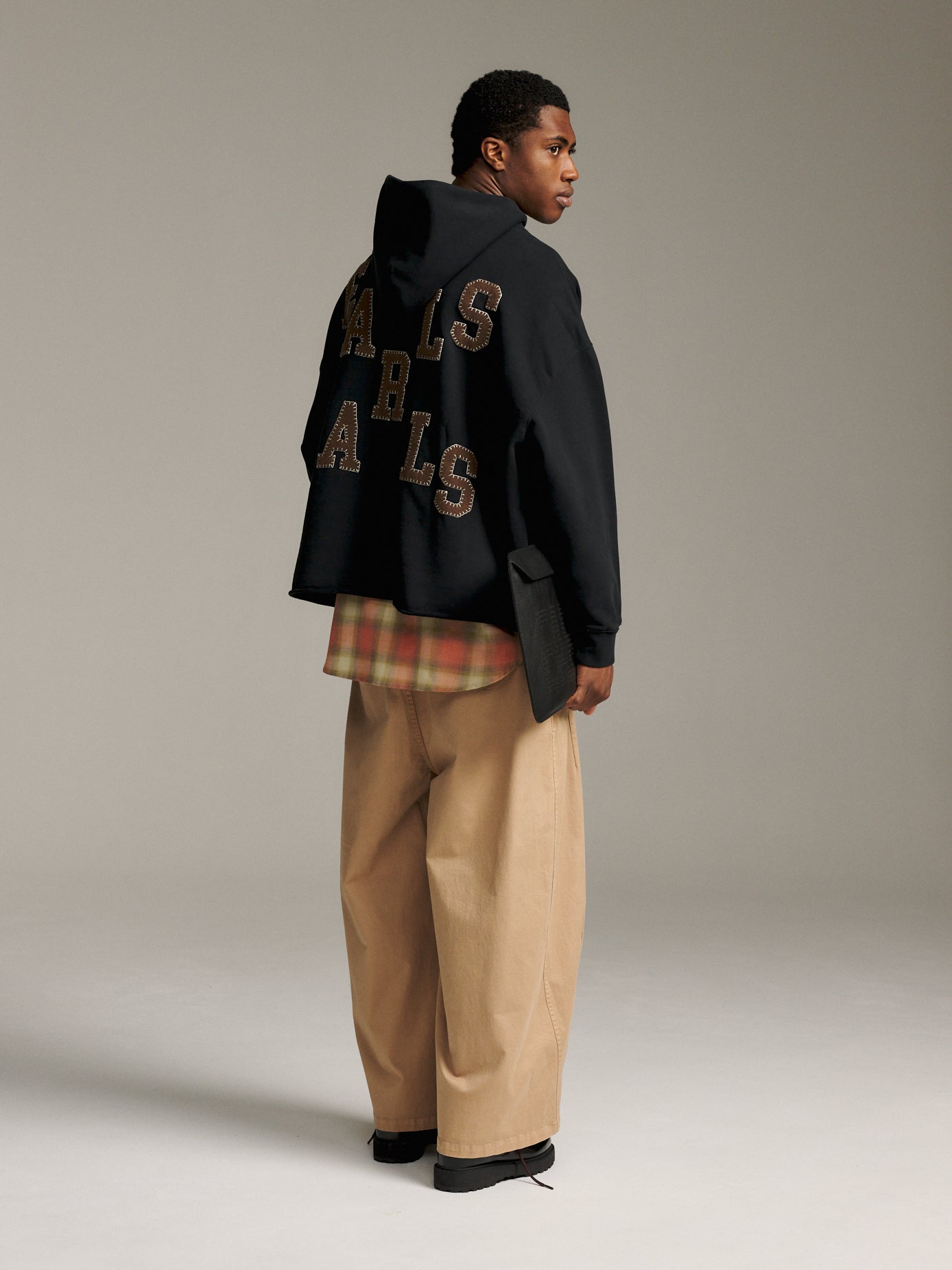 Felt Hood - Black/Brown