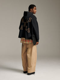 Felt Hood - Black/Brown