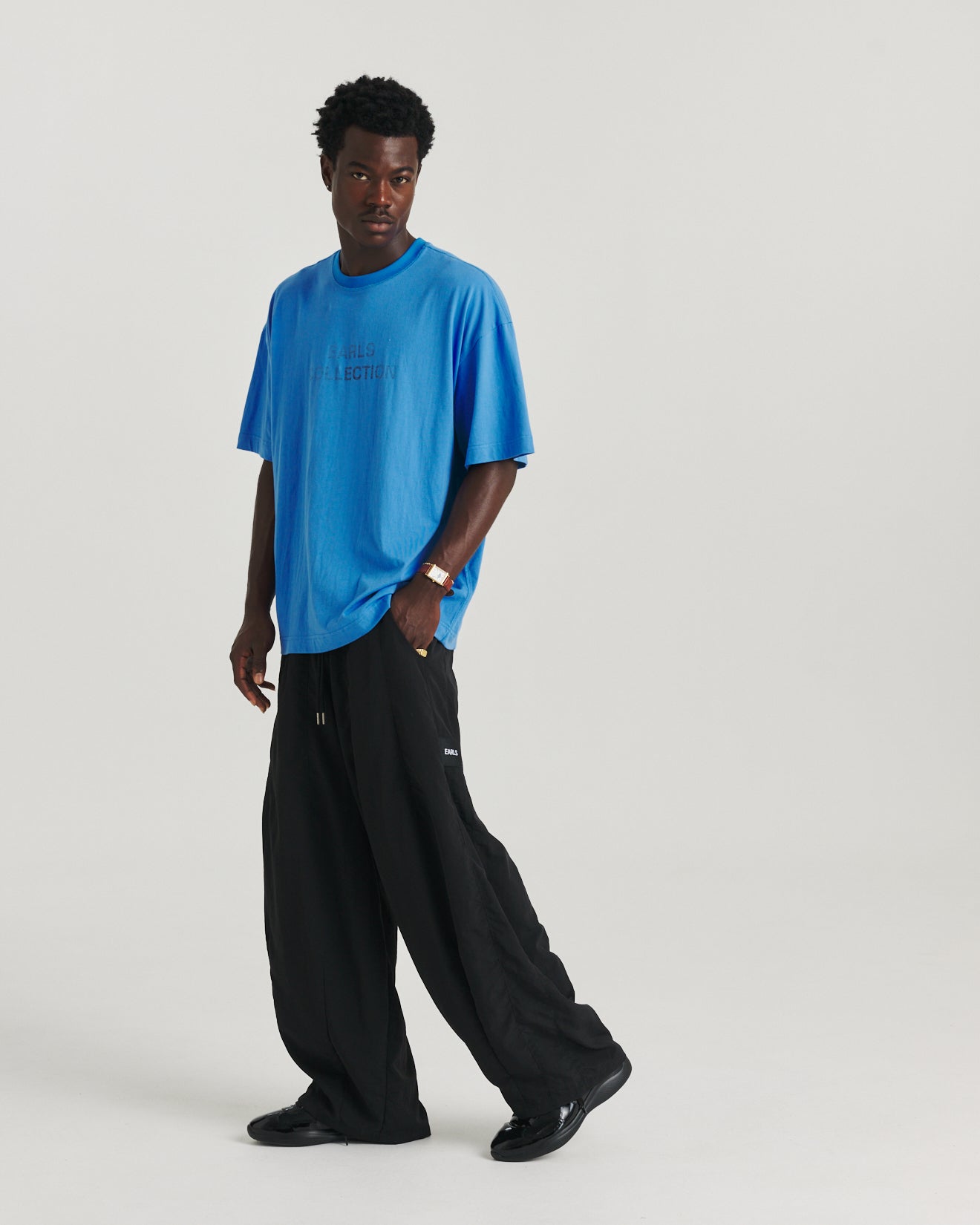 Reverse Print Tee - Blue