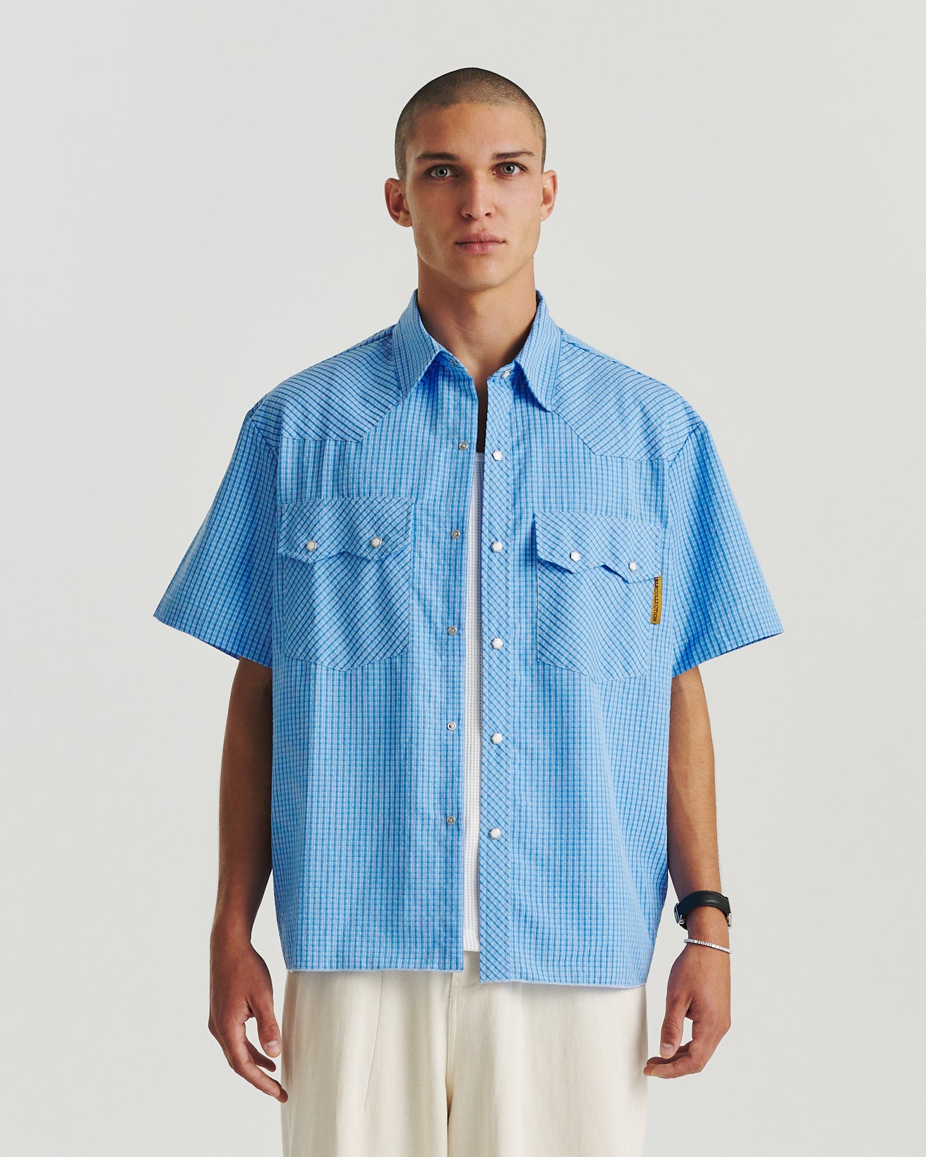 Boxy Western - Blue Check