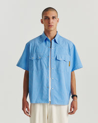 Boxy Western - Blue Check