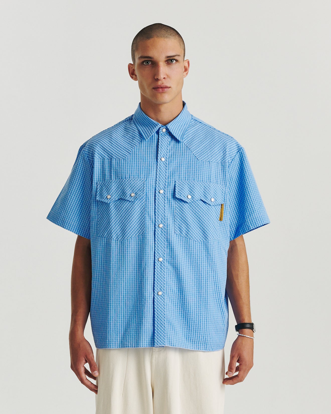 Boxy Western - Blue Check