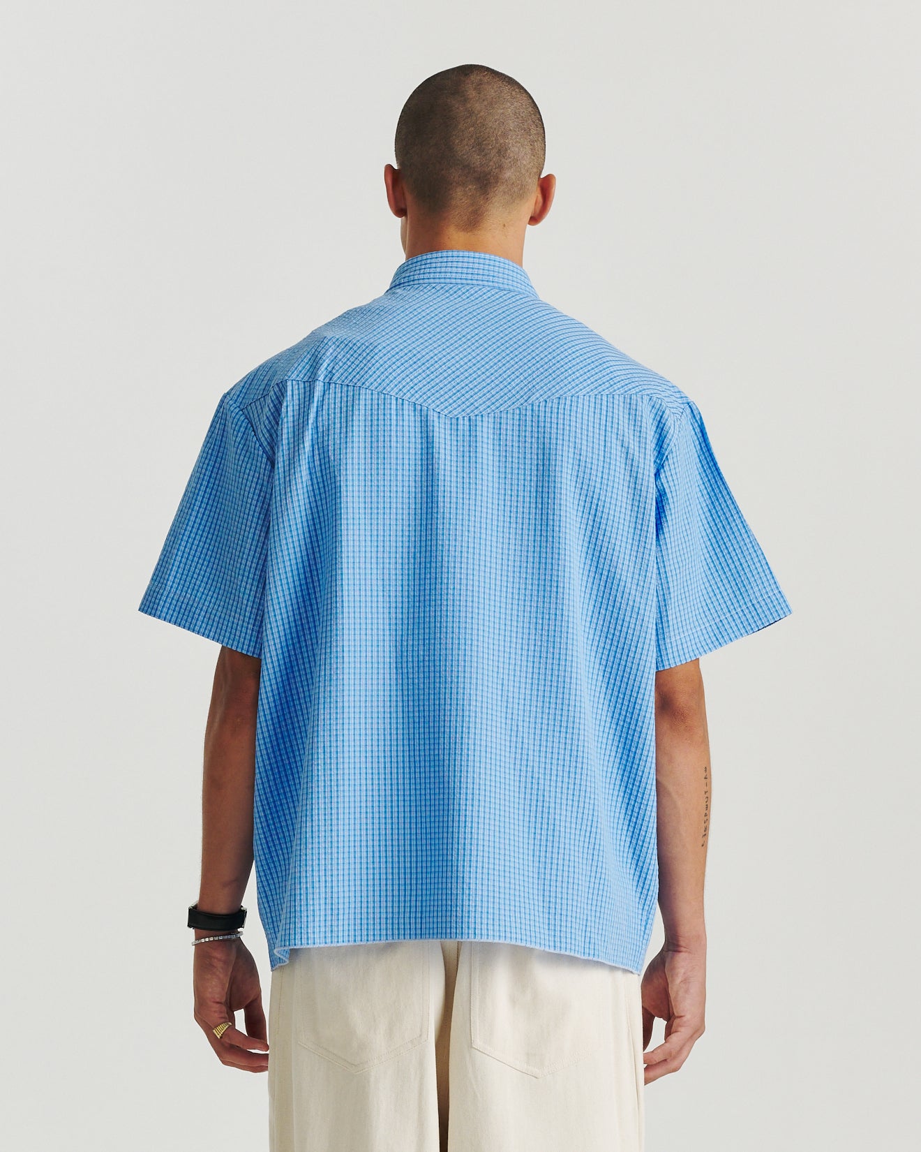 Boxy Western - Blue Check