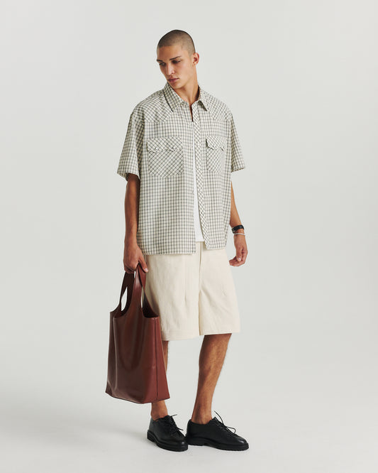 Boxy Western - Black Check