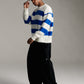 Stripe Mohair Knit - Off White/Blue