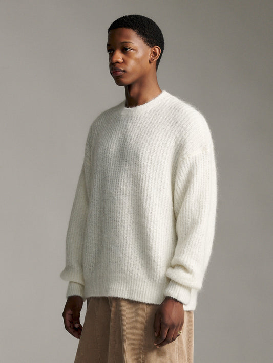 Solid Mohair Knit - Off White