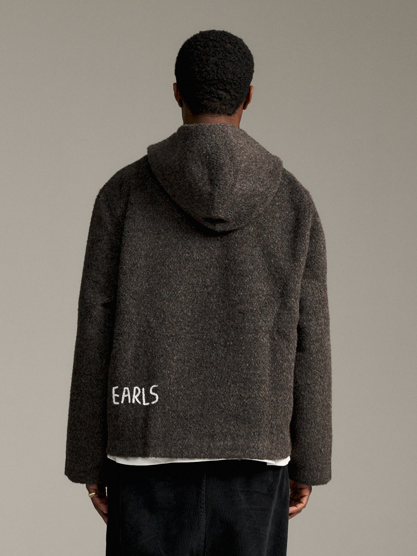 Furry Zip Hood - Brown