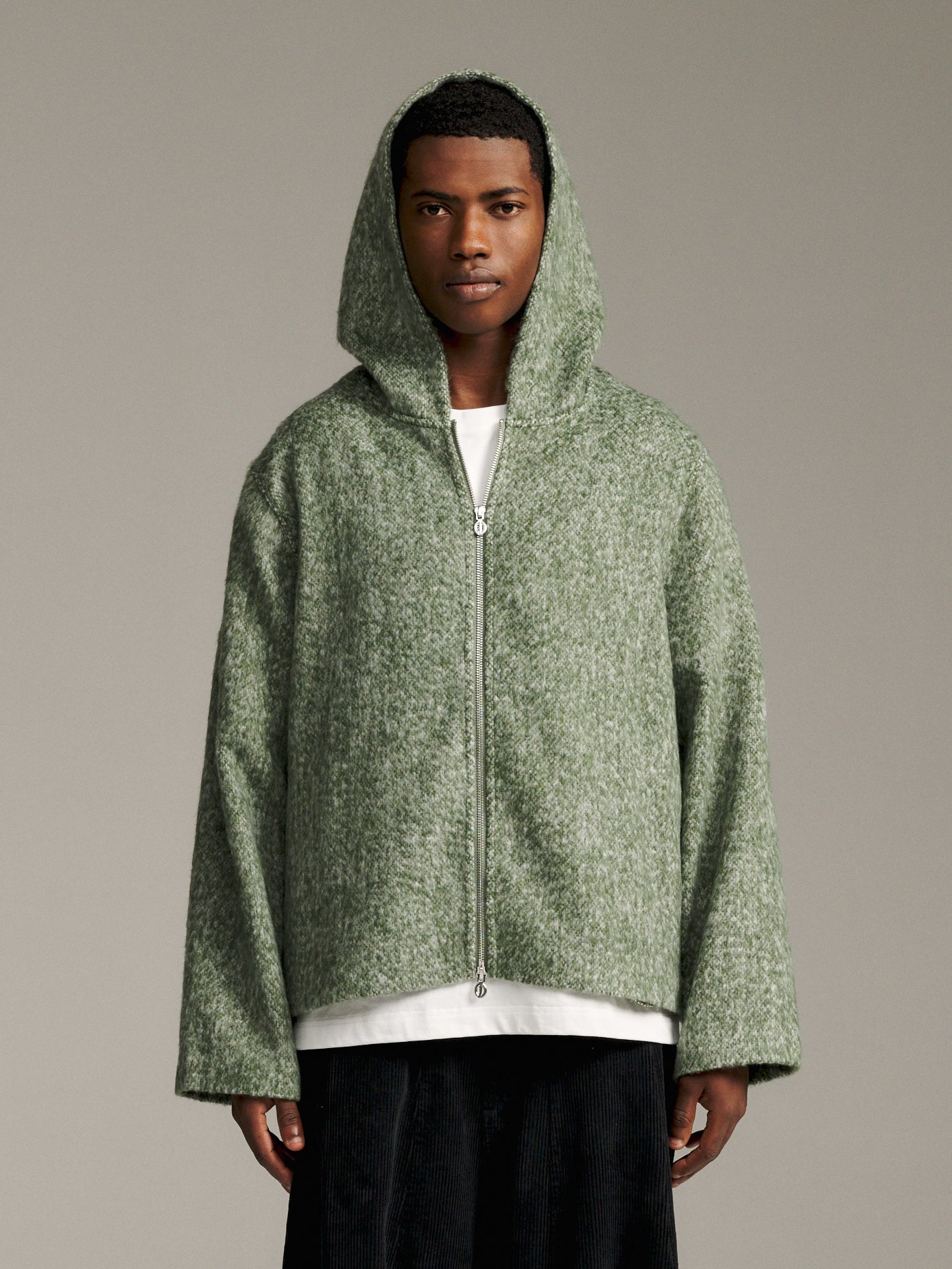 Moss Zip Hood - Green