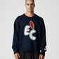 Foliage Knit Crew - Deep Navy