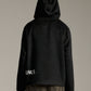 Furry Zip Hood - Black