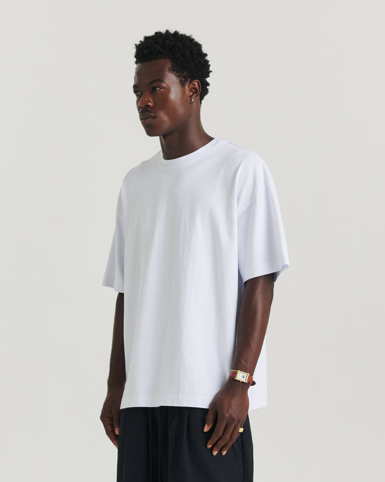 Felt Tee - White/Brick