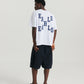 Felt Tee - White/Navy