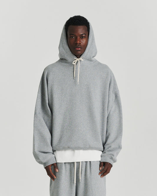 Warm Up Hood - Grey Marle