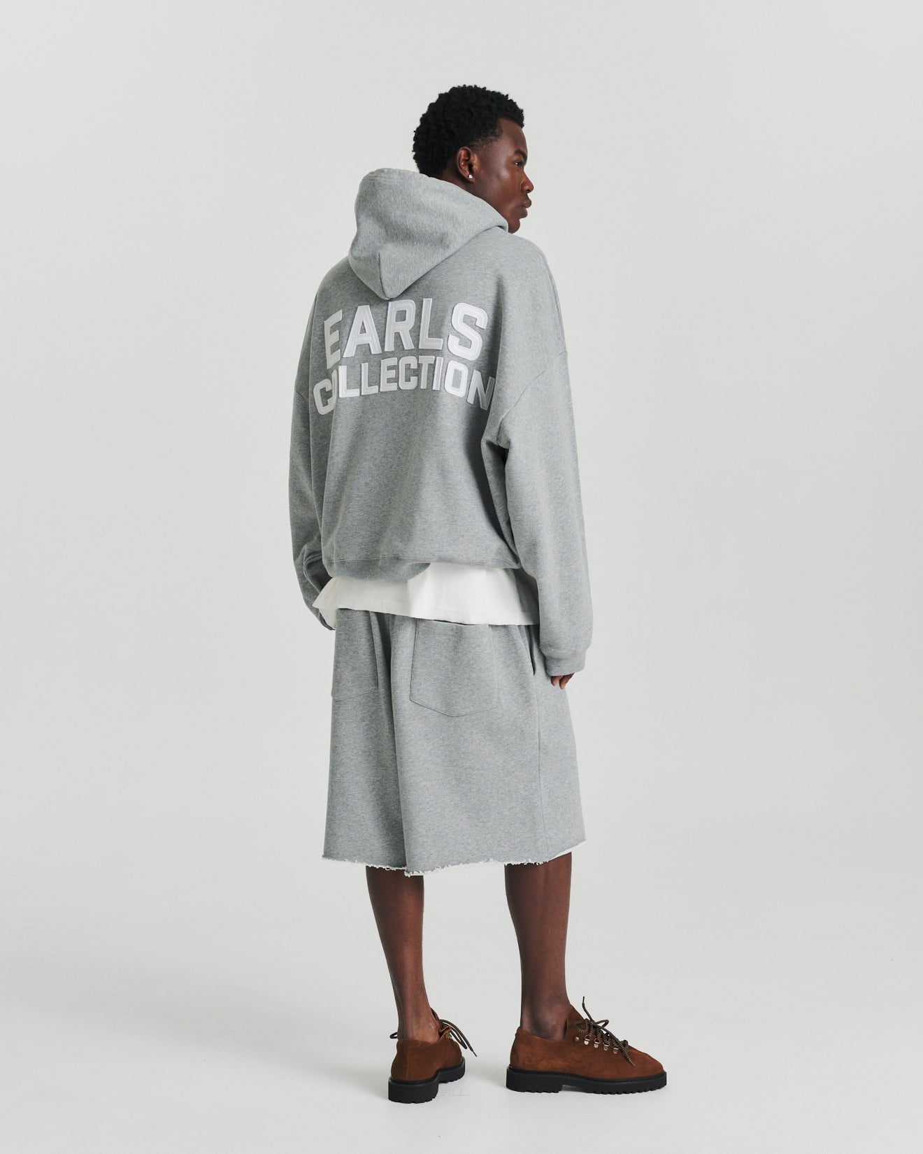 Warm Up Hood - Grey Marle