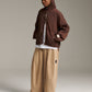 Nylon Zip Hood - Chocolate