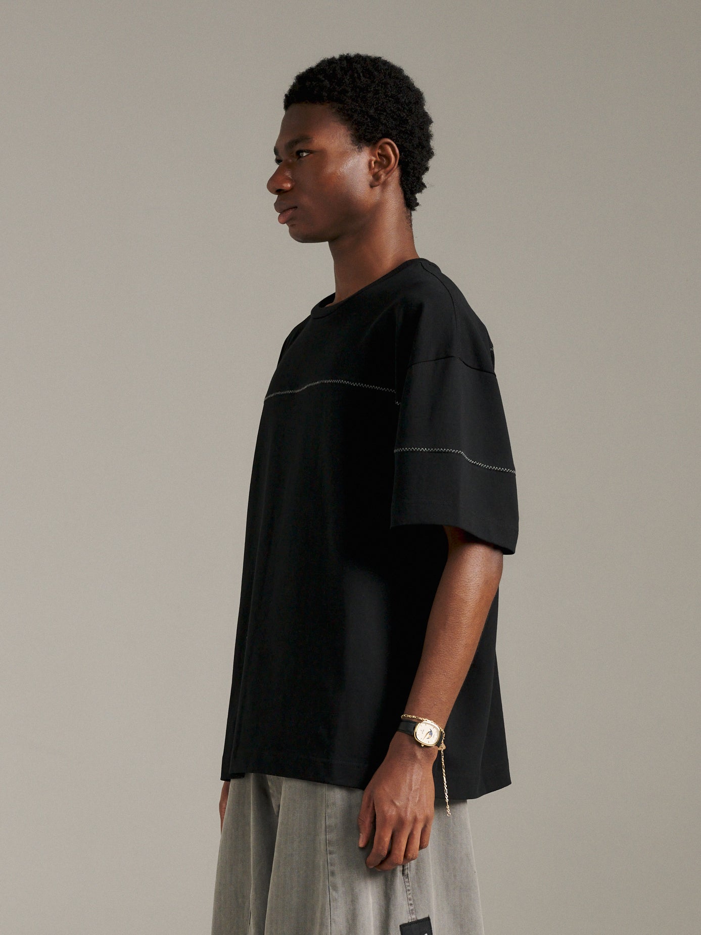 ZigZag Tee - Black/Grey