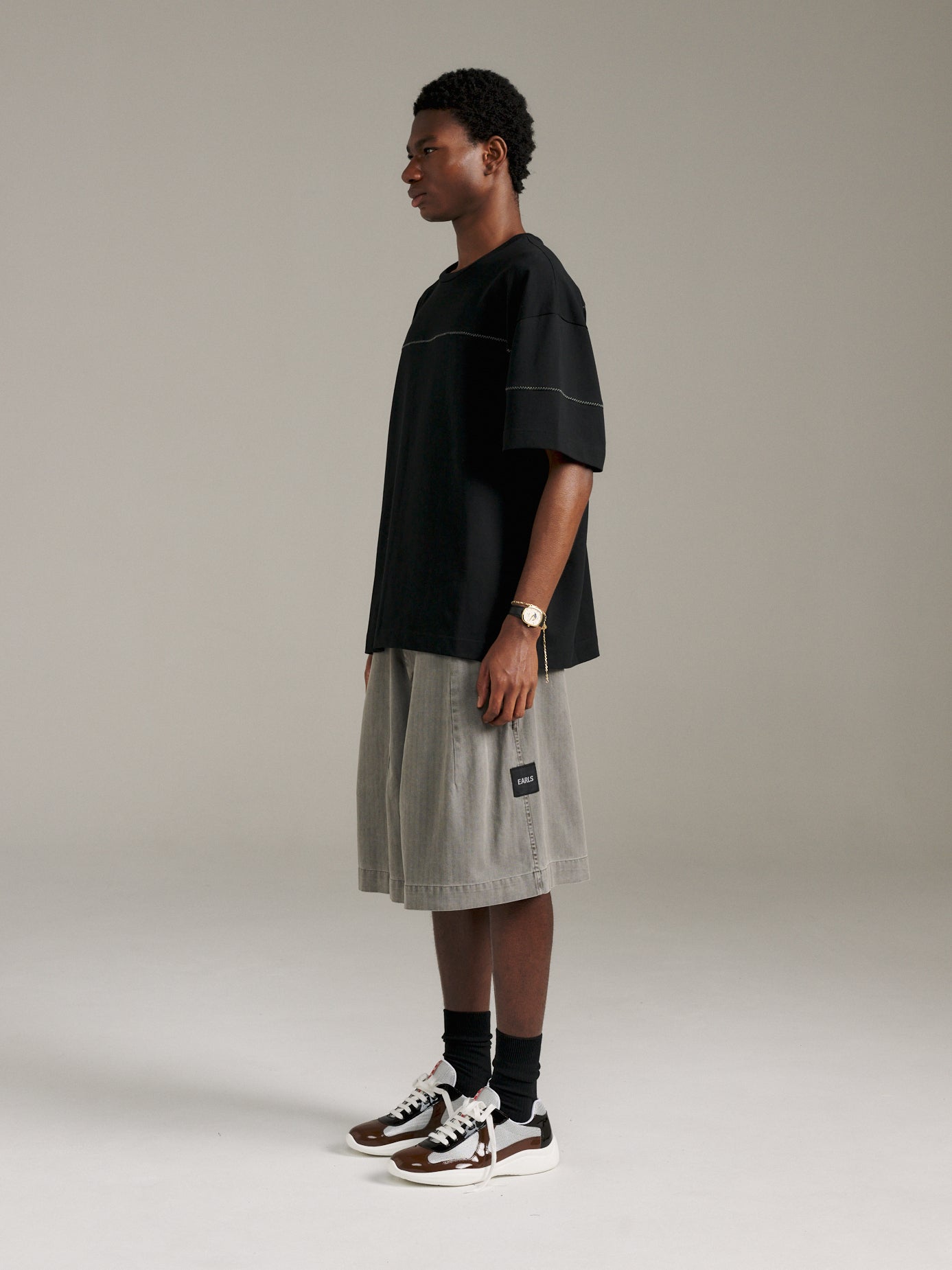 ZigZag Tee - Black/Grey