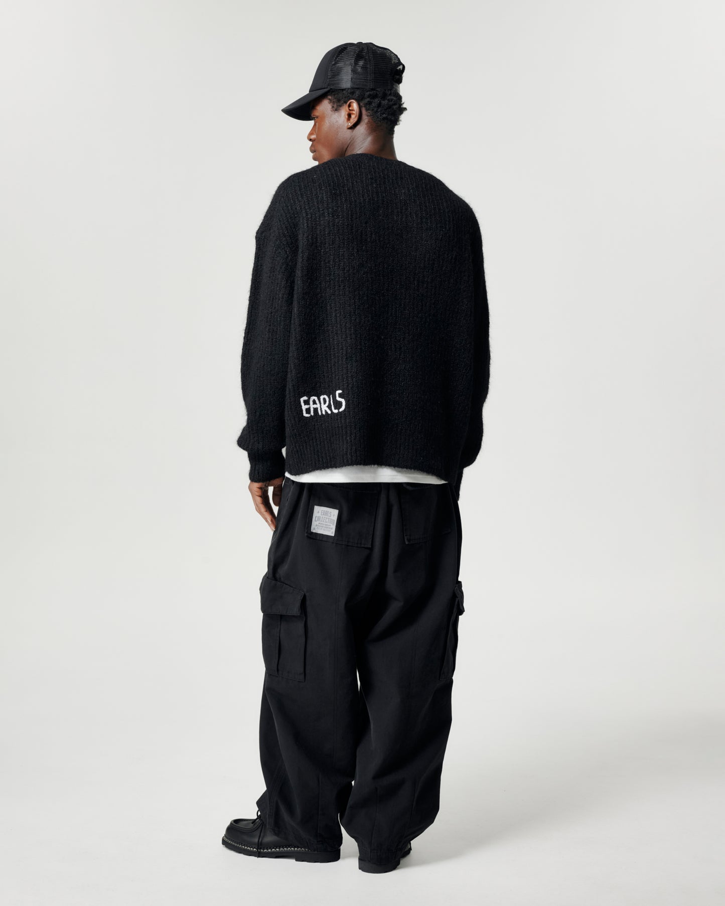 Mohair Knit Crew - Black