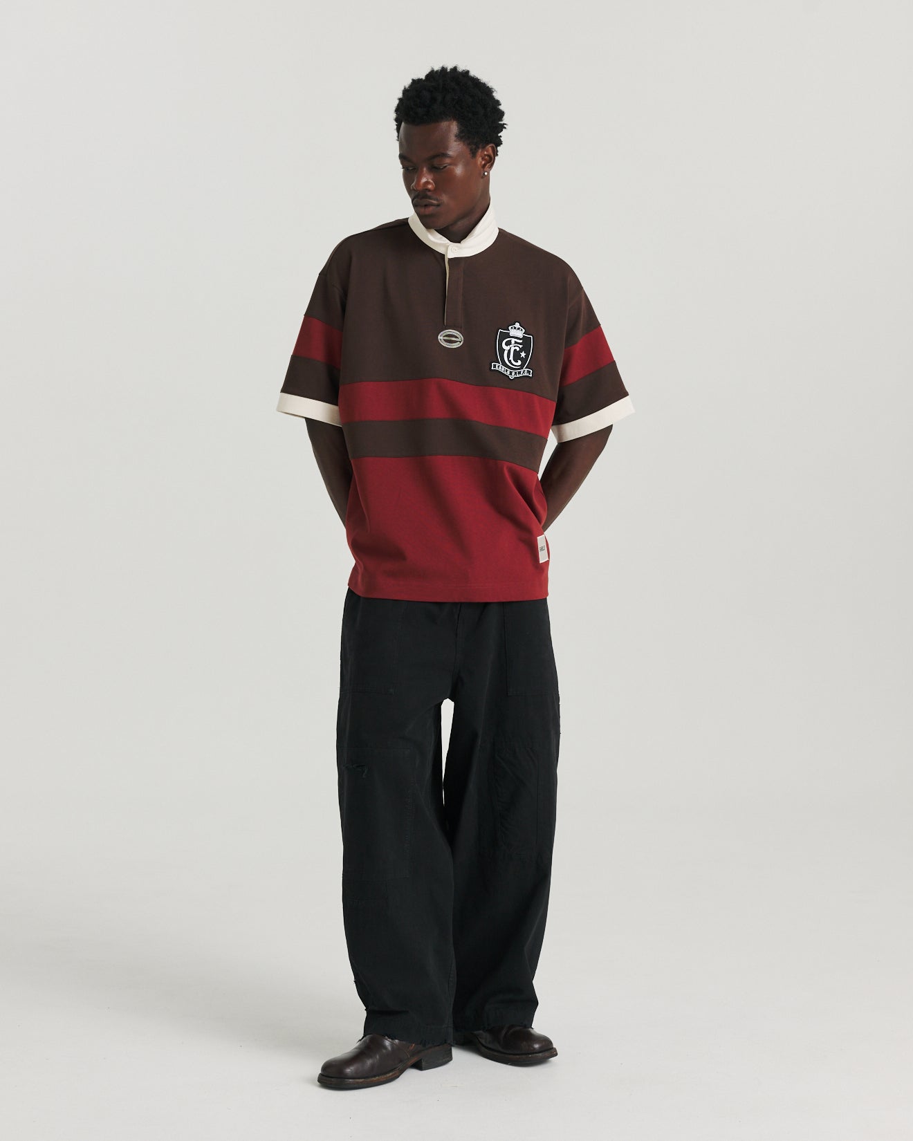 Block Rugby - Brown/Red