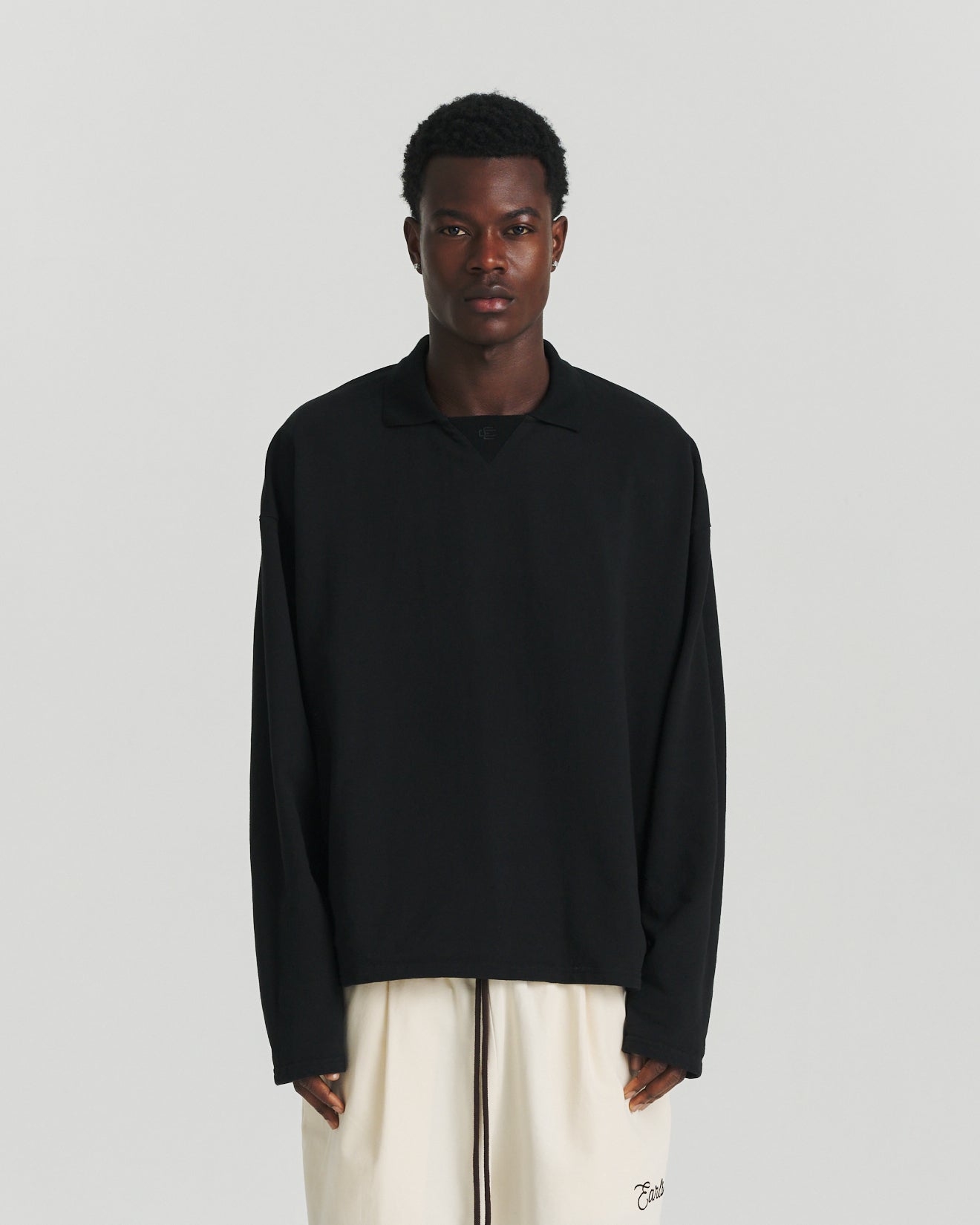 L/S Sports Polo - Black