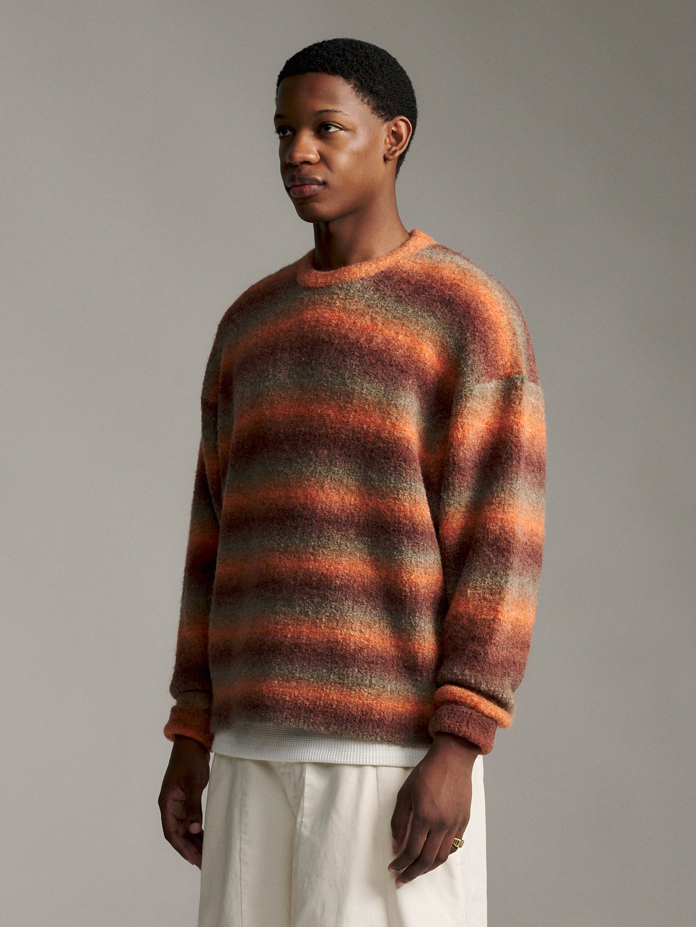 Ombre Knit Crew - Orange
