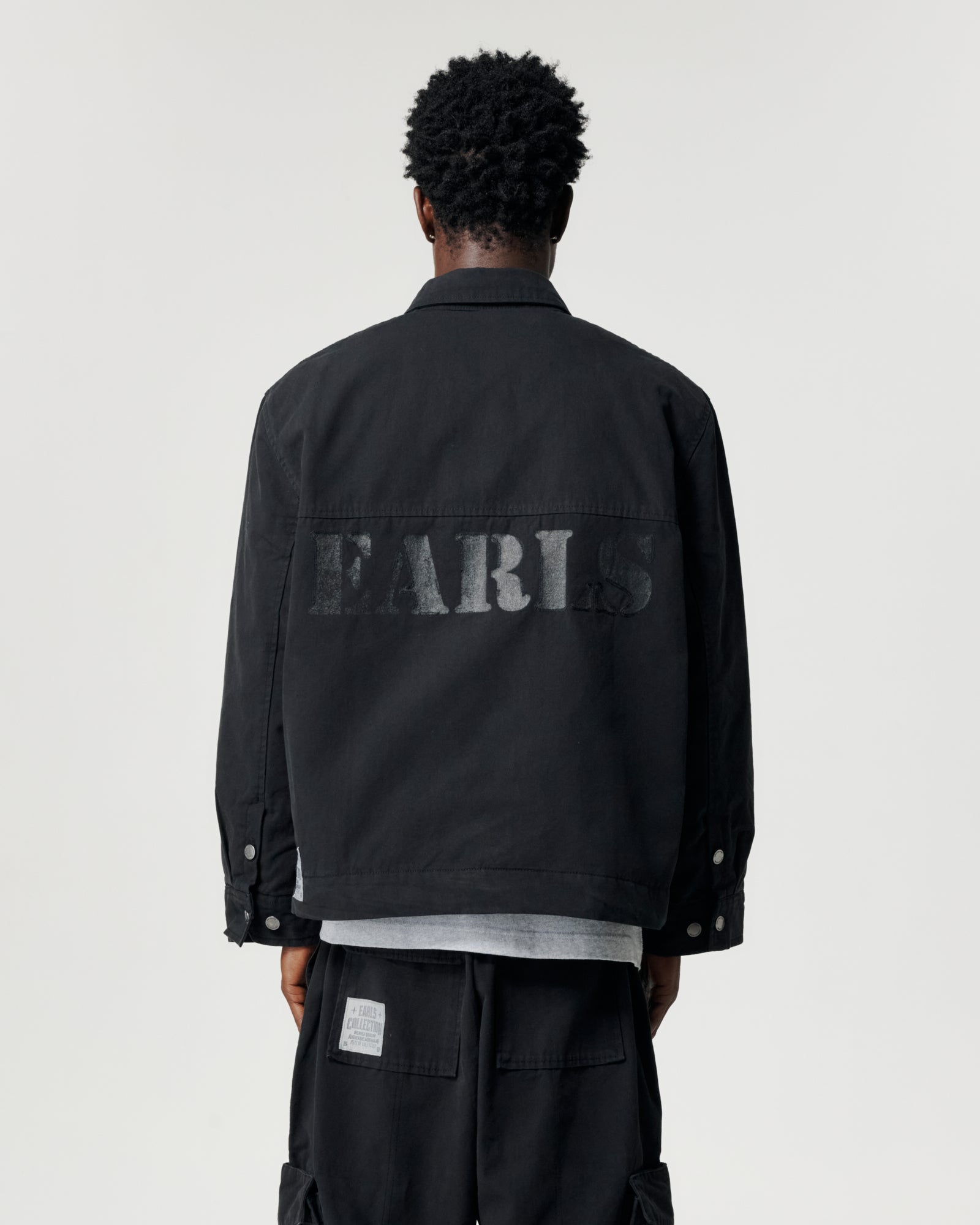 Cropped Work Jacket - Coal