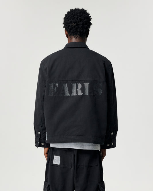 Cropped Work Jacket - Coal
