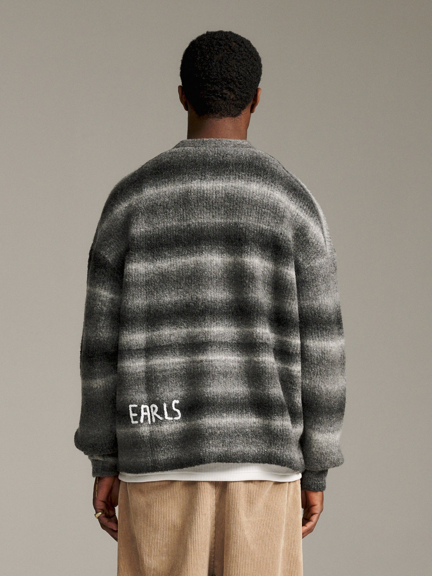 Ombre Knit Crew - Greyscale