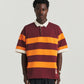 Stripe Rugby - Orange/Wine