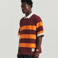 Stripe Rugby - Orange/Wine