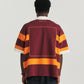 Stripe Rugby - Orange/Wine
