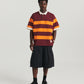 Stripe Rugby - Orange/Wine
