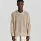 Linen Knit Crew - Orange