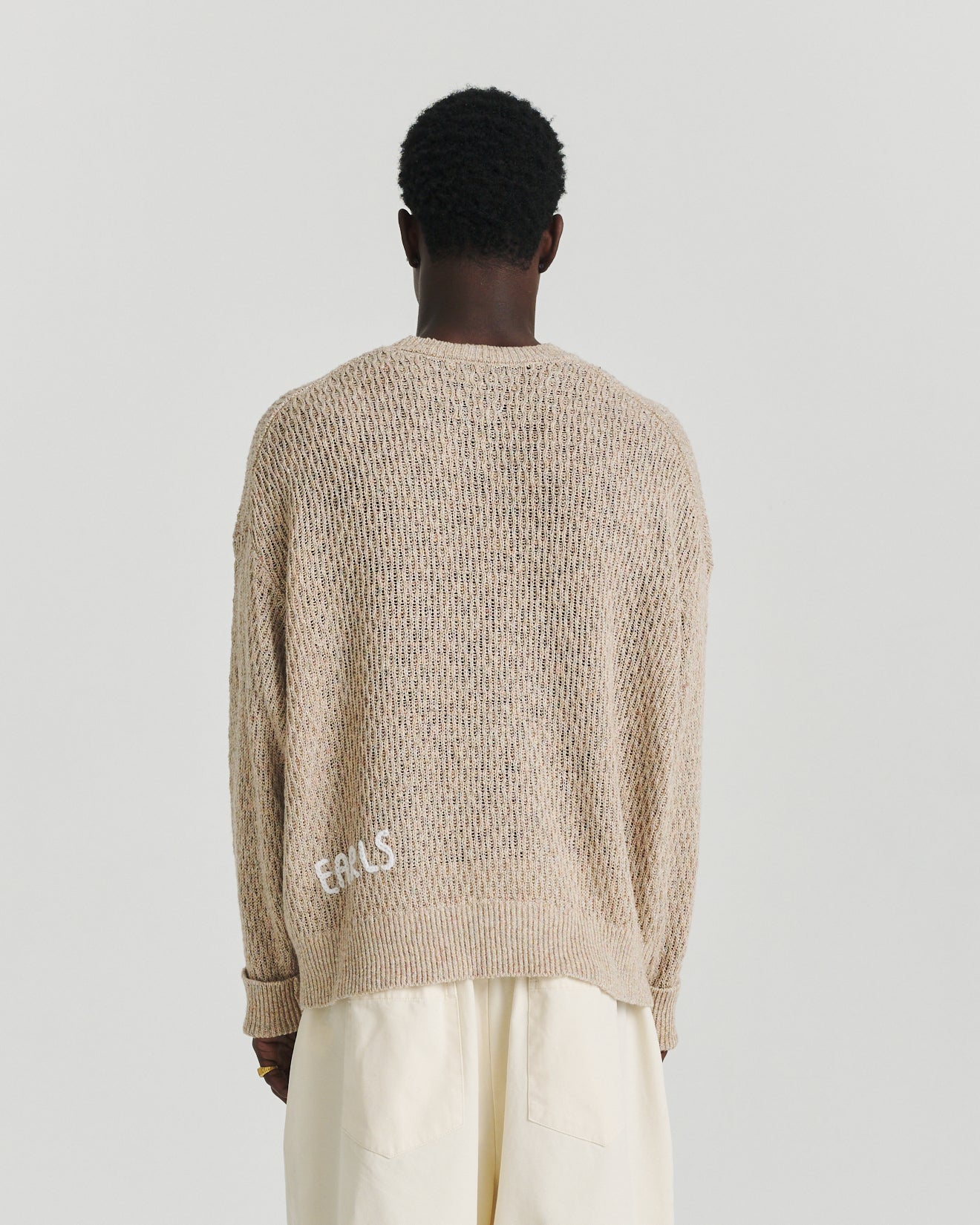 Linen Knit Crew - Orange