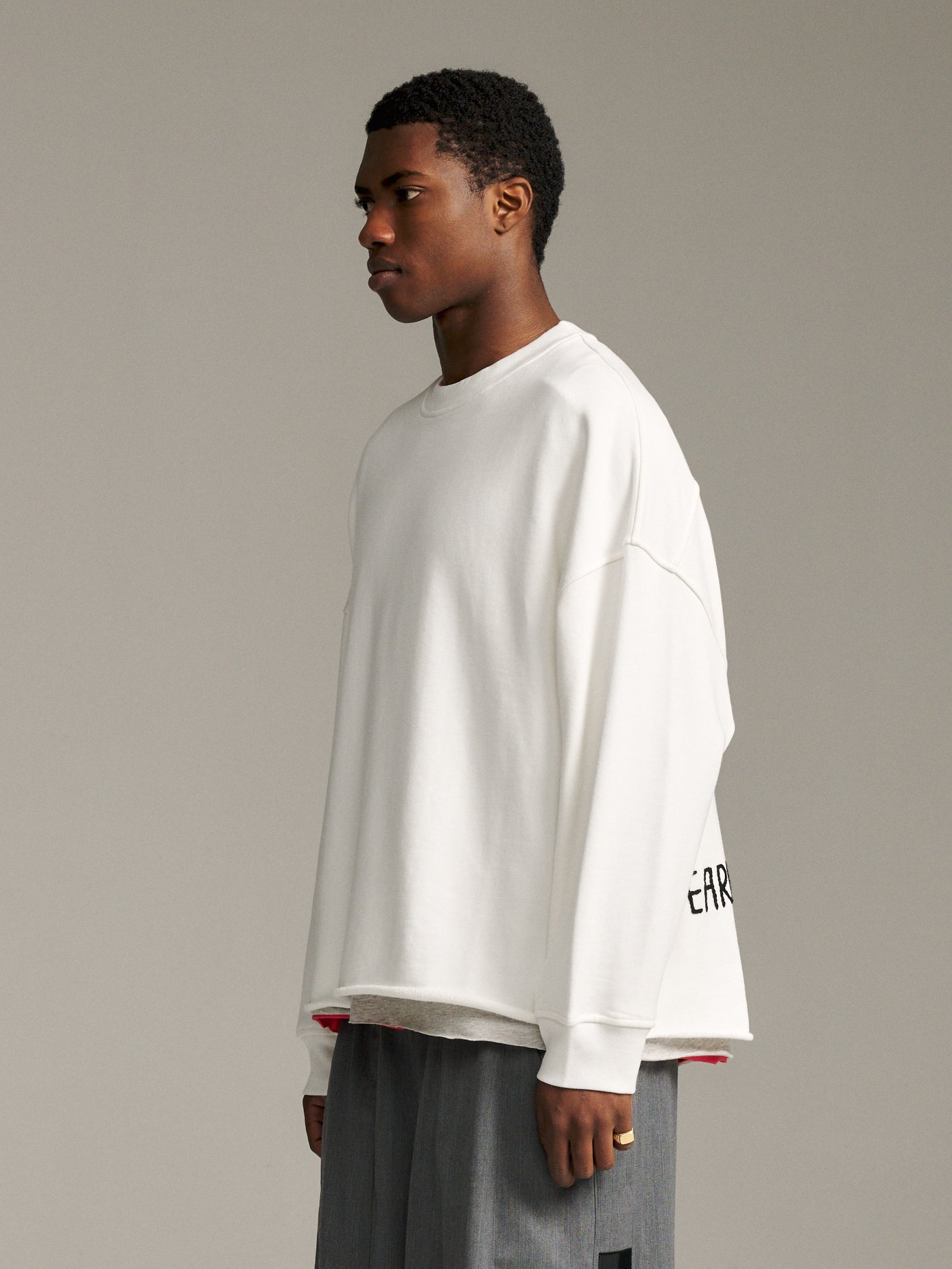 Raw Edge Crew - White