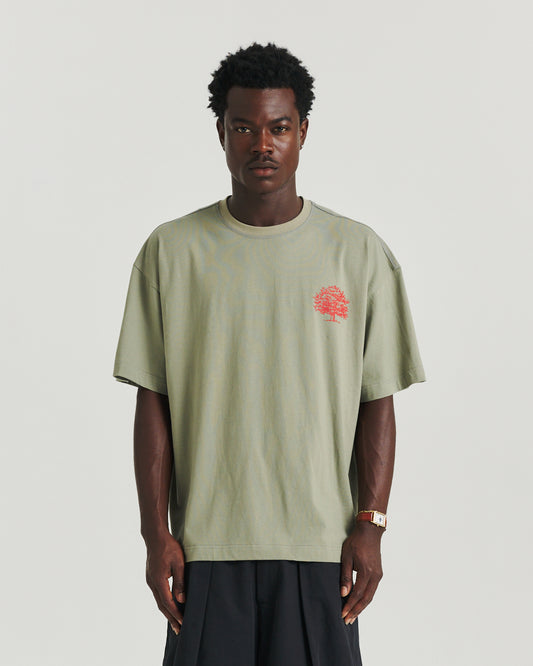 Family Owned Tee - Sage/Red