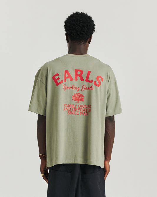 Family Owned Tee - Sage/Red