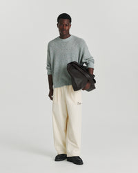 Linen Knit Crew - Blue